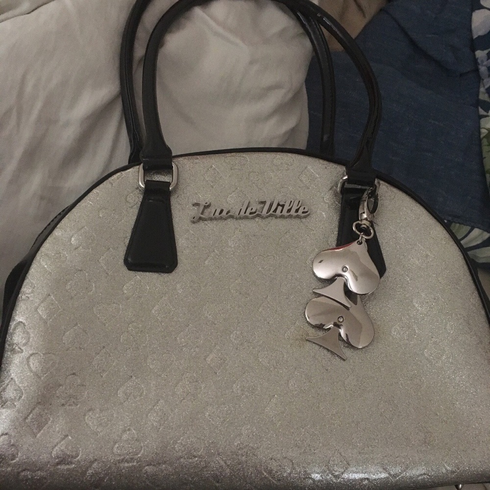 Luxe De Ville Jack Card Suits Bowler Purse